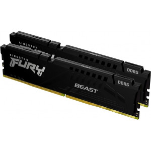 Оперативная память DDR5 32Gb (2x16Gb) 6000MHz Kingston FURY Beast Black 38-36-38 (KF560C36BBE2K2--32)