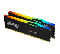 Оперативная память DDR5 32Gb (2x16Gb) 6000MHz Kingston FURY Beast Black RGB (KF560C30BBEAK2-32)