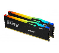Оперативная память DDR5 64Gb (2x32Gb) 6000MHz Kingston FURY Beast White RGB