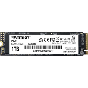 SSD 1Tb; Patriot P320 M.2 NVMe 2280 (P320P1TBM28)