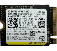 SSD 512.0 Gb; WD PC SN740 M.2 NVMe