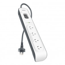 Сетевой фильтр 4 евро-розетки; Belkin Home SurgeMaster  (F9H400EN2M)