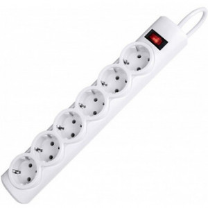 Сетевой фильтр 6 евро-розеток 1,8 м; Defender DFS 151 (99489); White