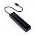 USB разветвители (HUB) HUB USB 3.0; 7 портов; 5 Гбит/с; Black