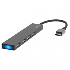 USB разветвители (HUB) Ritmix CR-4402 Metal; TypeC; 4 порта USB 2.0; Black