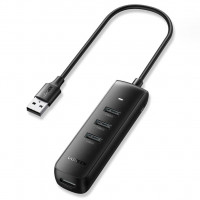 USB разветвители (HUB) UGREEN CM416 (10915); USB 3.0; 4 порта+USB-C Power; кабель 0.25м