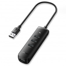 USB разветвители (HUB) UGREEN CM416 (10915); USB 3.0; 4 порта+USB-C Power; кабель 0.25м