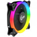 Вентилятор для корпуса; Powercase (PF1-3+4) 5 color LED 120mm  3pin + Molex, 1150 об/мин