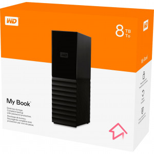 Жесткий диск USB 3.2 8000.0 Gb; WD My Book (WDBBGB0080HBK-EESN) 3.5" Black (Склад)