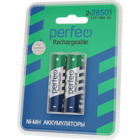  Аккумулятор Perfeo AA2850mAh/2BL,пластик