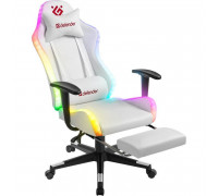  Игровое кресло DEFENDER WATCHER White  (подсветка)