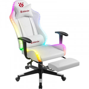  Игровое кресло DEFENDER WATCHER White  (подсветка)