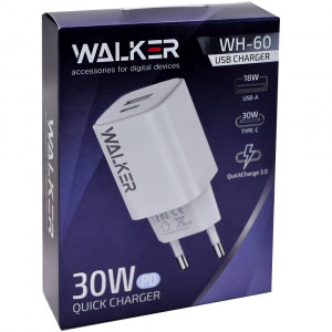  USB зарядное устройство Walker WH-60; Black