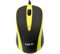 Мышь проводная Havit HV-MS675; USB; Black&Yellow