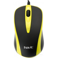 Мышь проводная Havit HV-MS675; USB; Black&Yellow
