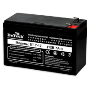 Аккумуляторная батарея DeTech 12V7AH (12V 7Ah)