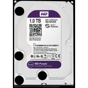 Жесткий диск SATAIII 1000.0 Gb; Western Digital Purple; 3.5" (WD10PURX) Refurbished