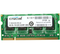 Оперативная память DDR2 SDRAM SODIMM 1Gb PC-6400 (800); Crucial (CT12864AC800)