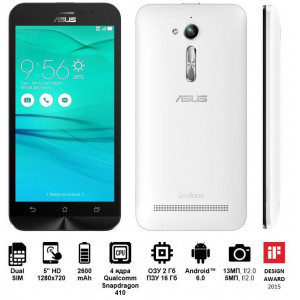 Смартфон Asus ZenFone Go (ZB500KL-1B041WW) White