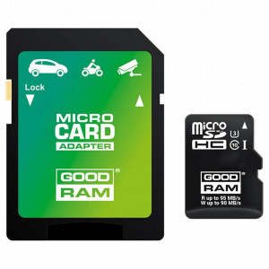 Карта памяти micro SDHC 32Gb GoodRAM; Class 10 UHS-I U3; With SD-adapter (M3AA-0320R11-DD)