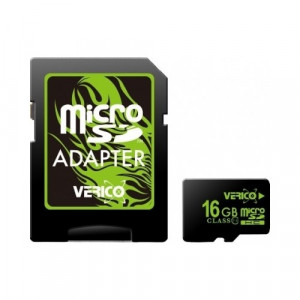 Карта памяти micro SDHC 16Gb Verico; Class 10; With SD-adapter (VFE3-16G-V1E)