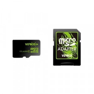 Карта памяти micro SDHC 16Gb Verico; Class 4; With SD-adapter (VFE1-16G-V1E)