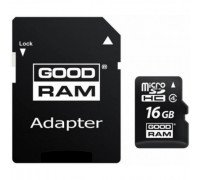 Карта памяти micro SDHC 16Gb GoodRAM; Class 4; With SD-adapter + OTG (M404-0160R11)