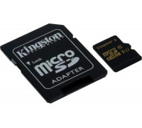 Карта памяти micro SDXC 64Gb Kingston; Class 10 UHS-1; With SD-adapter (SDCA10/64GB)