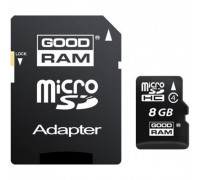 Карта памяти micro SDHC 8Gb GoodRAM; Class 4; With SD-adapter (M40A-0080R11)