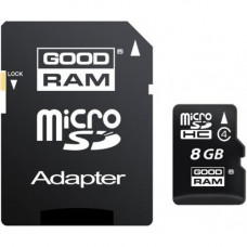 Карта памяти micro SDHC 8Gb GoodRAM; Class 4; With SD-adapter (M40A-0080R11)