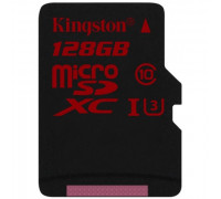 Карта памяти micro SDXC 128Gb Kingston; Class 10 UHS-I U3; No adapter (SDCA3/128GBSP)