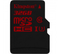 Карта памяти micro SDHC 32Gb Kingston; Class 10 UHS-I U3; No adapter (SDCA3/32GBSP)