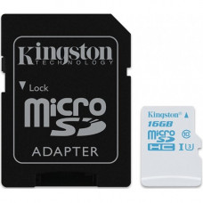Карта памяти micro SDXC 64Gb Kingston; Action Camera; Class10 UHS-I U3; With SD-adapter (SDCAC/64GB)