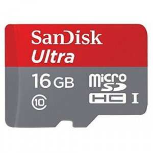 Карта памяти micro SDHC 16Gb SanDisk Ultra; Class 10; UHS-I R80MB/s; No adapter (SDSQUNS-016G-GN3MN)