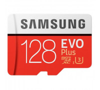 Карта памяти micro SDXC 128Gb Samsung; Class 10; EVO Plus UHS-I U3; With SD-adapter (MB-MC128GA/RU)