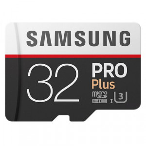 Карта памяти micro SDHC 32Gb Samsung; Class 10; Pro Plus UHS-I U3; With SD-adapter (MB-MD32GA/RU)