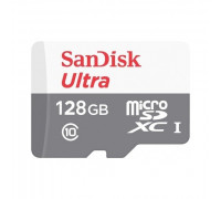Карта памяти micro SDXC 128Gb SanDisk; Ultra; Class 10; UHS-I 48MB/s; No-adapter (SDSQUNB-128G-GN3MN)