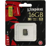 Карта памяти micro SDHC 16 Gb Kingston Gold; Class 10 UHS-1,U3; No adapter (SDCG/16GBSP)