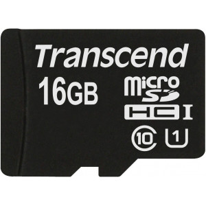 Карта памяти micro SDHC 16Gb Transcend; Class 10 UHS-I Premium 400X; No adapter (TS16GUSDCU1)
