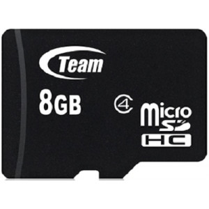 Карта памяти micro SDHC 8Gb Team; Class 4; No adapter (TUSDH8GCL402)