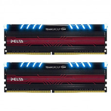 Оперативная память DDR4 SDRAM 2x4Gb PC4-2400 (3000); Team T-Force Delta Blue LED (TDTBD48G3000HC16ADC01)