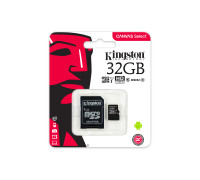 Карта памяти micro SDHC 32GB Kingston Canvas Select Class 10 UHS-I U1 + SD-адаптер (SDCS/32GB) 