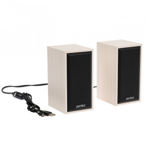 Активная акустическая система Perfeo "Cabinet"; 2.0; 2x3W; USB; White (PF-A4389)