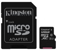 Карта памяти microSDXC 128GB Kingston; (SDCS/128GB) 