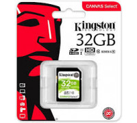 Карта памяти SDHC 32Gb Kingston Canvas Select Class 10 UHS-I U1 (SDS/32GB)