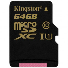 Карта памяти micro SDXC 64Gb Kingston; Class 10 R90/W45MB/s; No adapter (SDCA10/64GBSP)