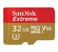Карта памяти micro SDHC 32Gb SanDisk; Extreme; Class 10; UHS-I U3; With SD-adapter (SDSQXVF-032G-GN6MA)