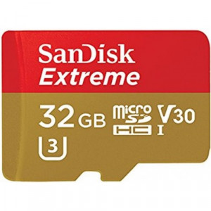 Карта памяти micro SDHC 32Gb SanDisk; Extreme; Class 10; UHS-I U3; With SD-adapter (SDSQXVF-032G-GN6MA)