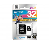 Карта памяти micro SDHC 32Gb Silicon Power (SP032GBSTH010V10***); Class 10; No adapter