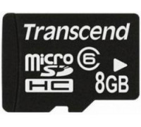 Карта памяти micro SDНС 8Gb Transcend (TS8GUSDC6); Class 6; No adapter